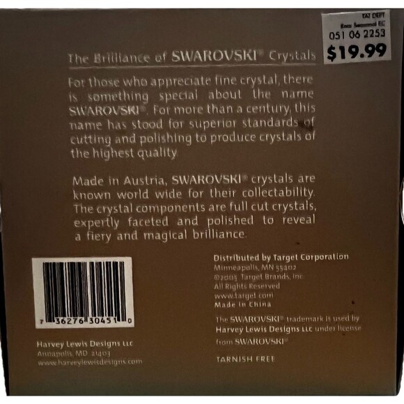 Vintage Harvey Lewis LUXE Snowflake Ornament Swarovski Crystals Silver Ribbon - Picture 6 of 7